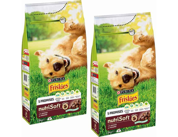 PURINA Friskies Nutri Soft: alimento per cani completo e bilanciato con manzo...