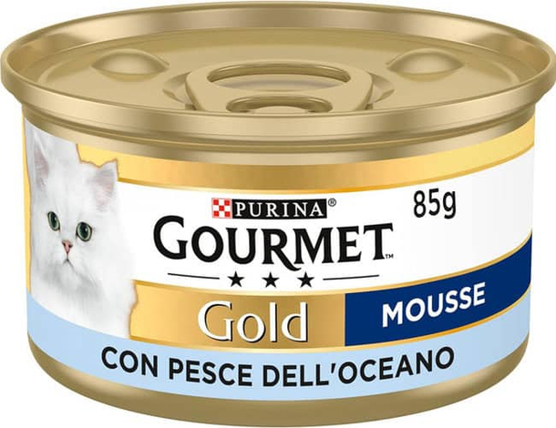 Purina Gourmet Gold Mousse Gatto con Pesce Dell'Oceano, 24 Lattine da 85 g 2