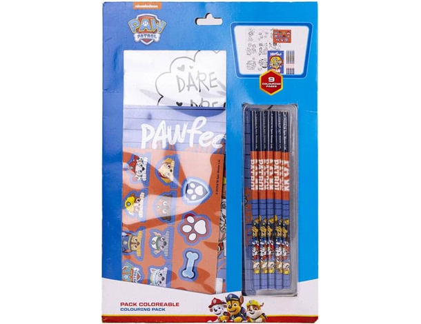 Set cancelleria ufficiale Paw Patrol cartoleria Fogli da colorare in formato...