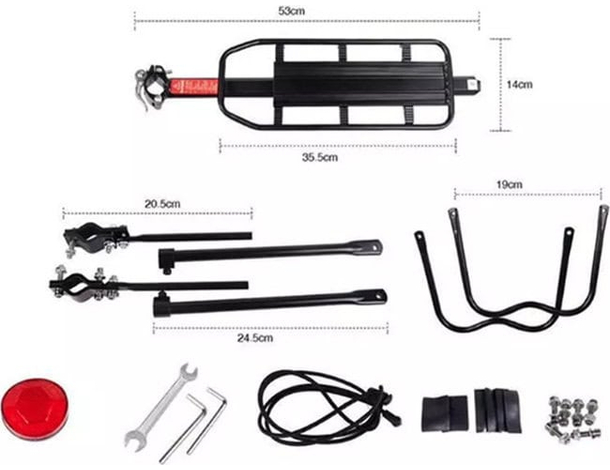 Portapacchi Bici Posteriore, Supporto Regolabile Seggiolino Universale in...