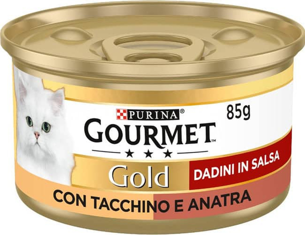 Purina Gourmet Gold Dadini in Salsa Umido Gatto con Tacchino e Anatra, 24...
