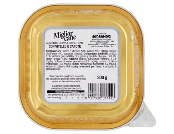 18x Miglior Cane 300g, Ricco di Proteine, Vitamina E Alimento Completo per...