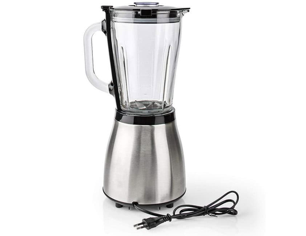 Frullatore 800W con brocca in vetro 1,5L: 2 velocità, lame inox, lavabile in...