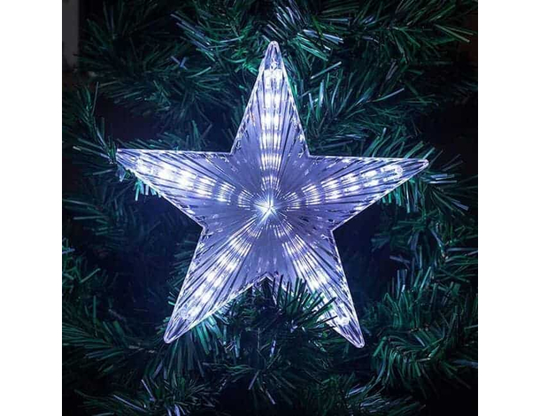 Puntale per Albero di Natale, Stella LED luminosa Glicine, Ottimo Accessorio...