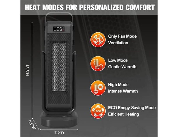Stufa Oscillante 2000W, Compatta ed Efficiente con Timer, Sicurezza Avanzata... Stufa Oscillante 2000W, Compatta ed Efficiente con Timer, Sicurezza Avanzata...