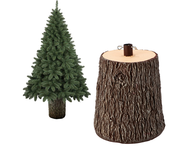 Base Tronco Effetto Legno: Eleganza e Stabilità per il Tuo Albero di Natale,...