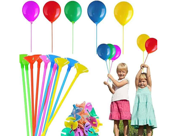 Bastoncini Colorati per Palloncini, Set da 120 Pezzi in Plastica Certificata...