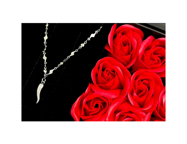 Scatola Regalo per Gioielli Rose Rosse Artificiali profumate Confezione...