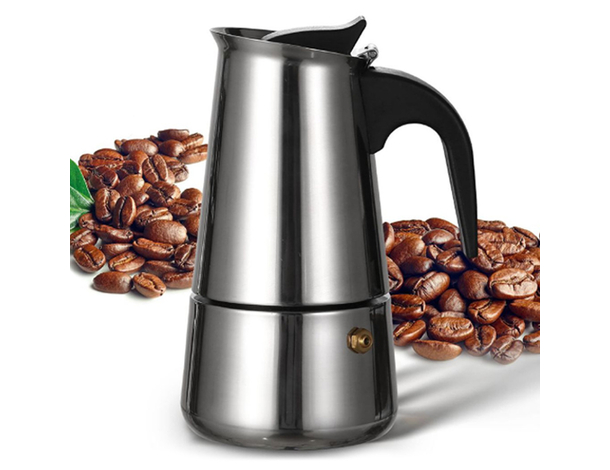 Caffettiera Moka in Acciaio Inox: Elegante, Compatibile con Induzione,...