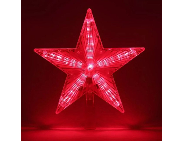 Puntale per Albero di Natale 31 LED, Stella luminosa Rossa, Ottimo Accessorio...