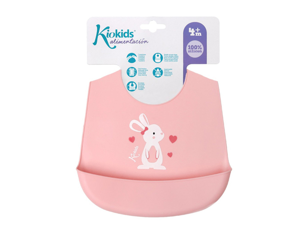Bavaglino in silicone con tasca Coniglietto: impermeabile, regolabile,...