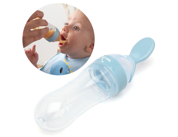 Cucchiaio Dosatore Kiokids 90ml: Silicone Sicuro, Pratico per Bimbi 4+ Mesi,...