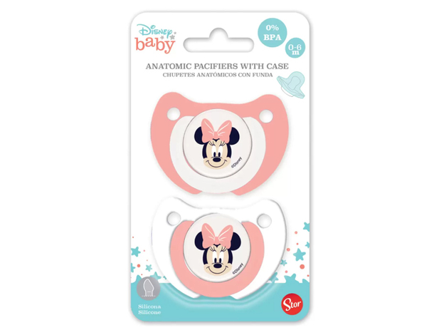 Set di 4 Ciucci in Silicone, ciuccio neonati 0-6 mesi, Minnie, succhietto con...