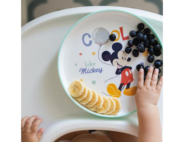 Gift Set Pappa Bambini Disney Mickey Mouse da 3 pezzi, in plastica senza BPA,...