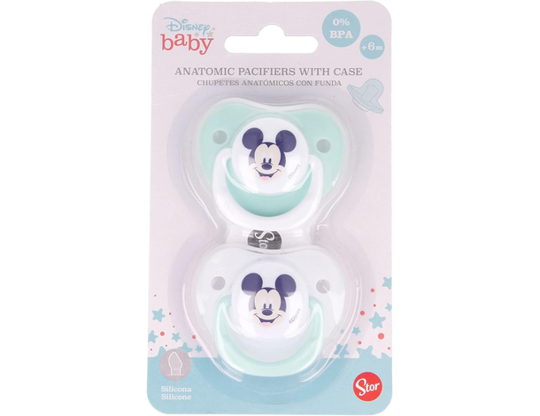 Set di 4 Ciucci in Silicone, ciuccio per neonati 6 Mesi in su, Topolino,...