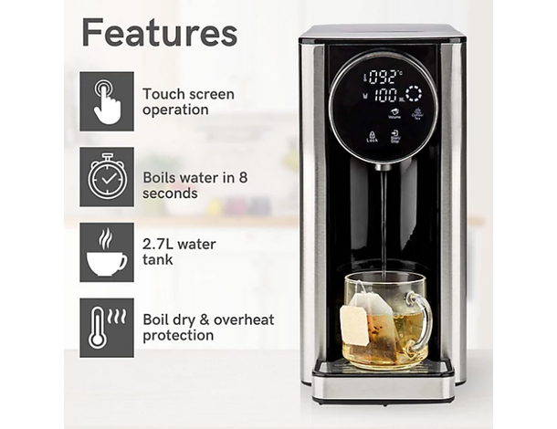 Dispenser Acqua Calda NEDIS: Risparmio Energetico, 7 Temperature e 5 Volumi,...