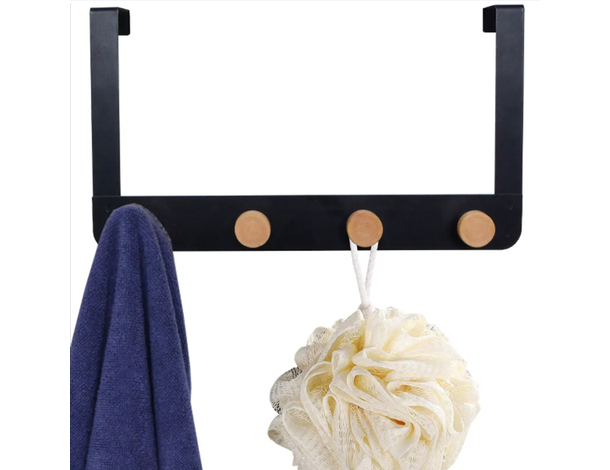Appendiabiti da porta in metallo e bambù, 2-4 ganci, design moderno, facile...