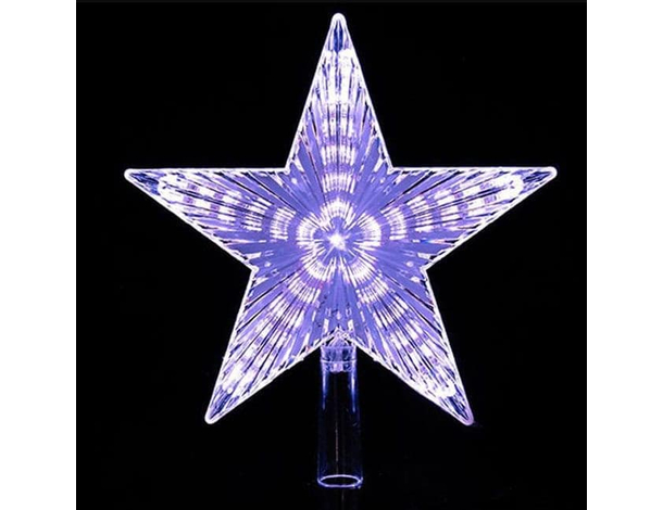 Puntale per Albero di Natale, Stella LED luminosa Glicine, Ottimo Accessorio...