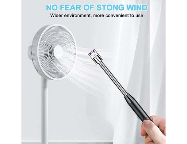 Accendino Elettrico Antivento Ricaricabile, Flessibile a 360° con Blocco di... Accendino Elettrico Antivento Ricaricabile, Flessibile a 360° con Blocco di...