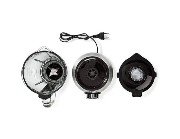 Frullatore 800W con brocca in vetro 1,5L: 2 velocità, lame inox, lavabile in...