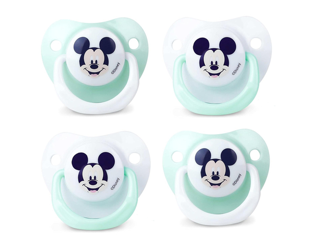 Set di 4 Ciucci in Silicone, ciuccio per neonati 0-6 Mesi, Topolino,...
