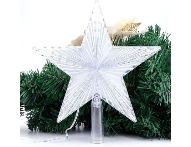 Puntale per Albero di Natale, Stella LED luminosa Glicine, Ottimo Accessorio...
