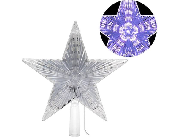 Puntale per Albero di Natale, Stella LED luminosa Glicine, Ottimo Accessorio...