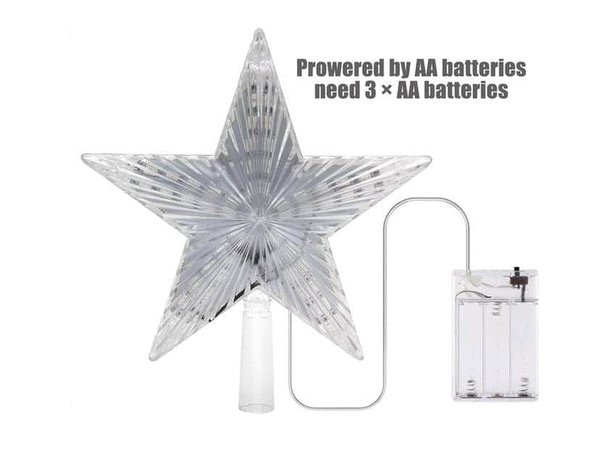 Puntale per Albero di Natale, Stella LED luminosa Glicine, Ottimo Accessorio...