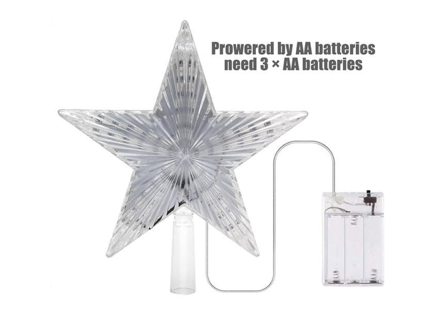 Puntale per Albero di Natale 31 LED, Stella luminosa Rossa, Ottimo Accessorio...