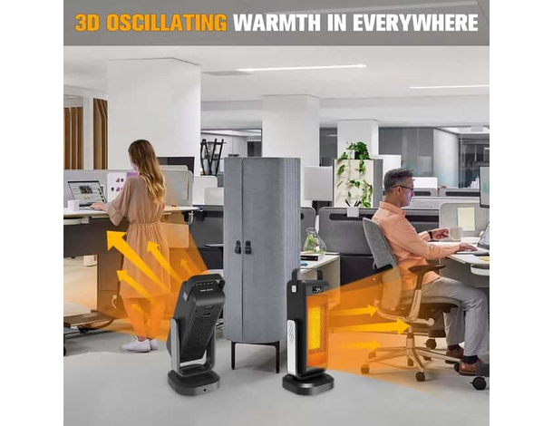 Stufa Oscillante 2000W, Compatta ed Efficiente con Timer, Sicurezza Avanzata... Stufa Oscillante 2000W, Compatta ed Efficiente con Timer, Sicurezza Avanzata...