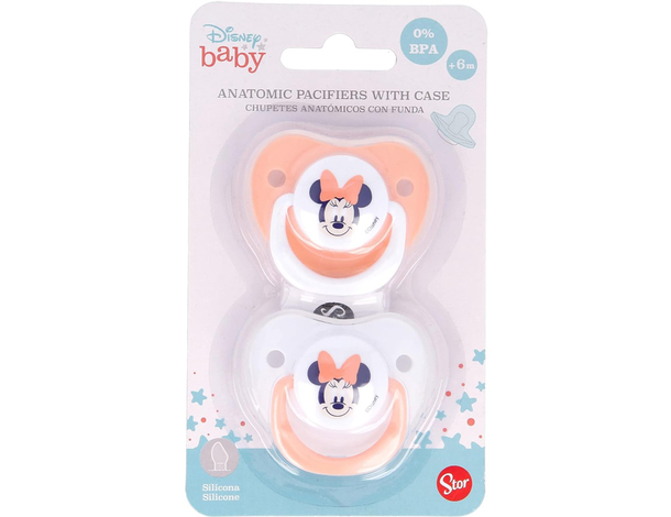 Set di 4 Ciucci in Silicone, ciuccio per neonati 6 Mesi+, Minnie,succhietto...