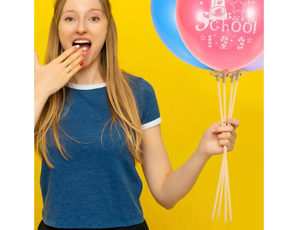 Bastoncini per Palloncini in Carta Avana Biodegradabile, Set 100 Pezzi,...