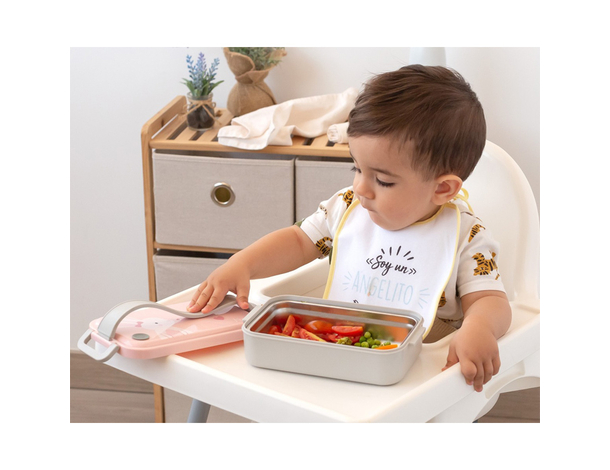 Kiokids Contenitore Di Pranzo In Acciaio Inossidabile, da 550ml, Coniglietto...