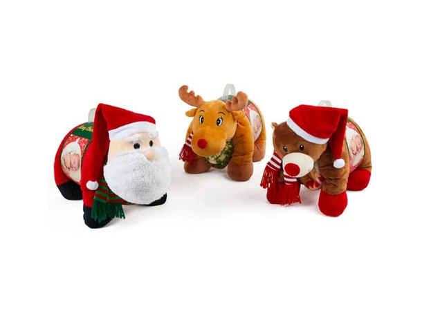Set Natalizio Cuscino Peluche e Coperta Ultra-Morbidi - Design Festivo con...