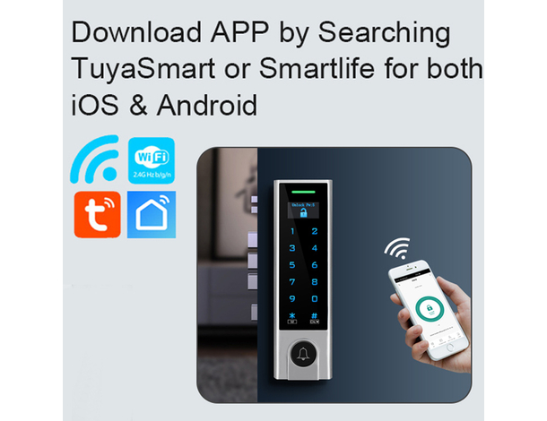 Controllo Accessi Tuya Bluetooth, Espandibile WIFI per controllo remoto,1000...