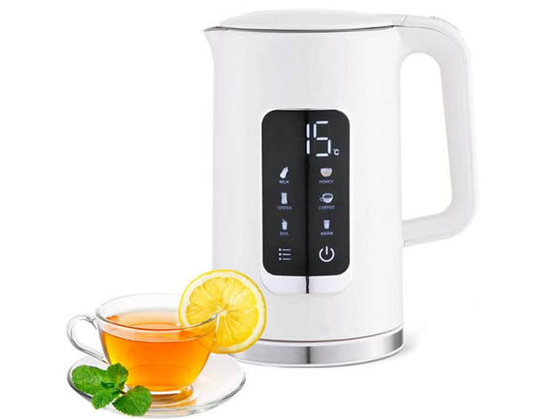 Bollitore Elettrico Touch 1,7L con Display Digitale: 2200W, Controllo...