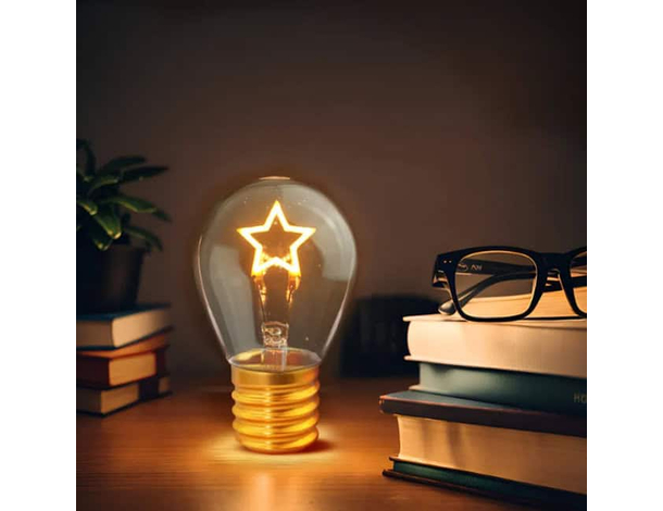 Lampada da Tavolo Ricaricabile, Lampadina da Tavolo a Forma di Stella,...
