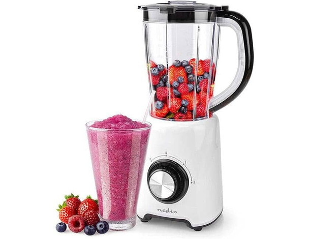Frullatore Nedis 800W, brocca 1,5L, 2 velocità, lame in acciaio inox, design...