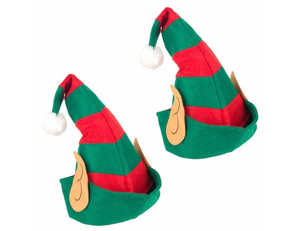 Cappellino da Elfo di Babbo Natale con Orecchie Finte - Set 2 Pezzi, Perfetto...