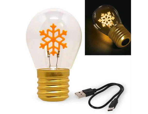 Lampada da Tavolo Ricaricabile, Lampadina E27 da Tavolo a Forma Fiocco di...
