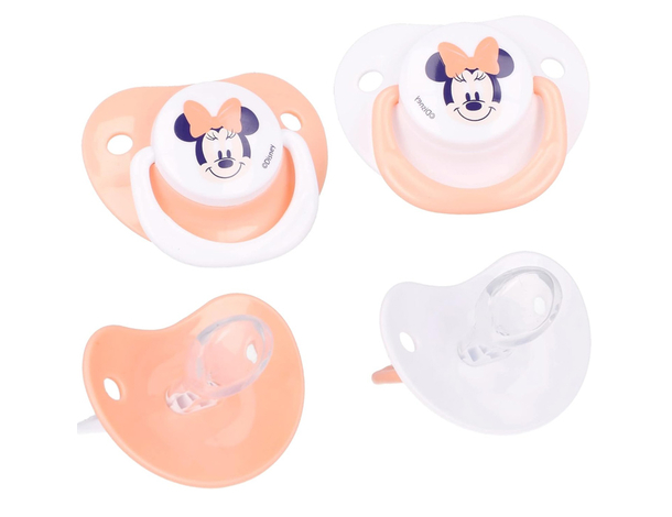 Set di 4 Ciucci in Silicone, ciuccio per neonati 6 Mesi+, Minnie,succhietto...