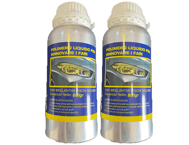 2x Flacone Polimero Liquido 800g Ricarica per Lucidatura Ripristino...