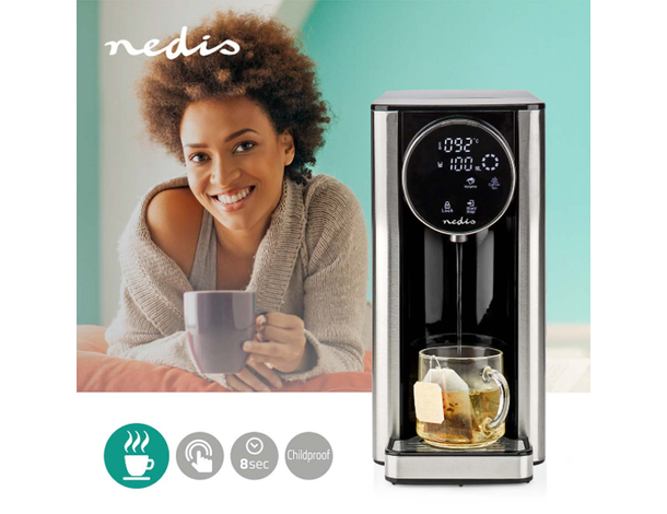 Dispenser Acqua Calda NEDIS: Risparmio Energetico, 7 Temperature e 5 Volumi,...