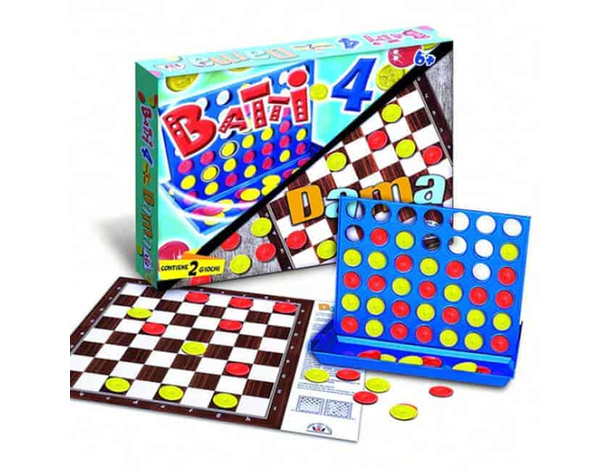 Set da Tavolo 2in1: Batti 4 e Dama - Divertimento per Tutta la Famiglia,...