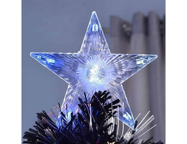 Puntale per Albero di Natale, Stella LED luminosa Glicine, Ottimo Accessorio...