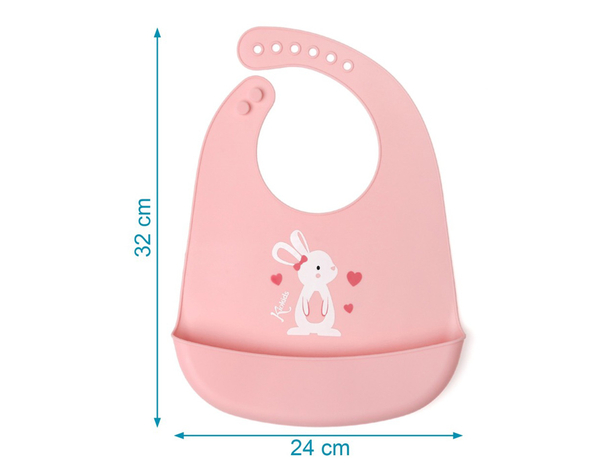 Bavaglino in silicone con tasca Coniglietto: impermeabile, regolabile,...