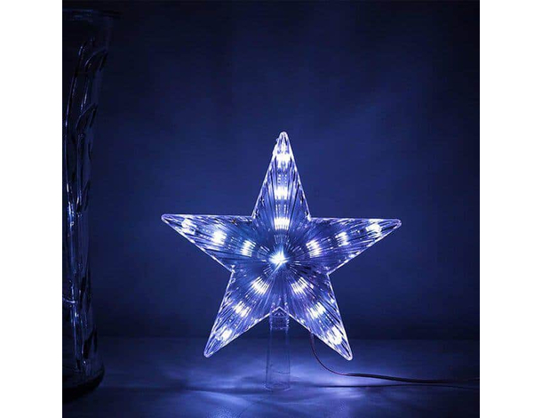 Puntale per Albero di Natale, Stella LED luminosa Glicine, Ottimo Accessorio...