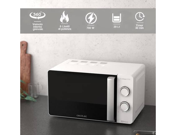 Forno a Microonde Hoomei 700W, 20L: compatto, 6 livelli potenza, timer 30... Forno a Microonde Hoomei 700W, 20L: compatto, 6 livelli potenza, timer 30...