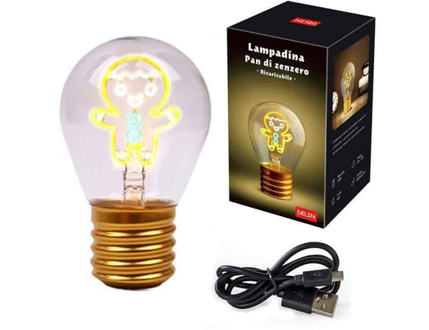 Lampada da Tavolo Ricaricabile, Lampadina Tavolo a Forma di omino Pan di...