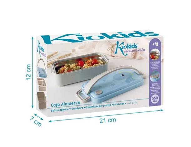 Kiokids Contenitore Di Pranzo In Acciaio Inossidabile, da 550ml, Dinosauro...
